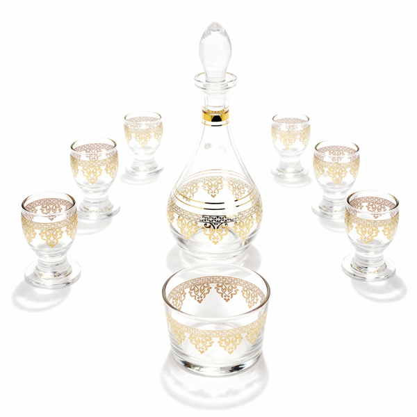 8 Piece Royal Gold Pattern Zamzam Set 7956