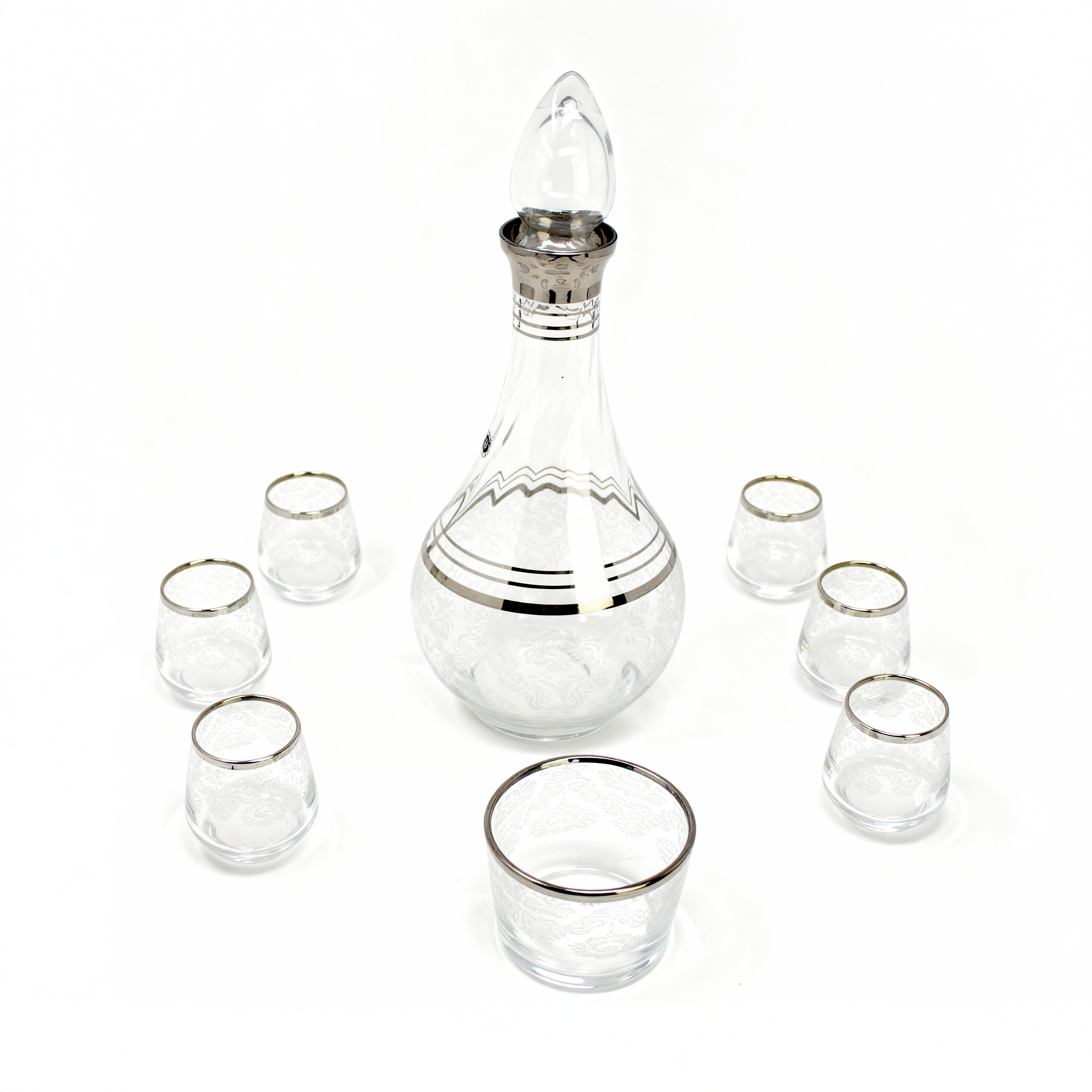 8 Pc Silver Trimmed Zamzam Set 8771
