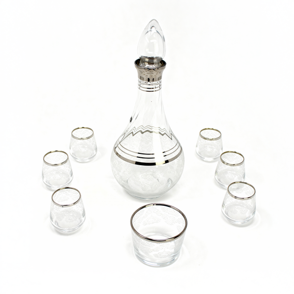 8 Pc Silver Trimmed Zamzam Set 8771