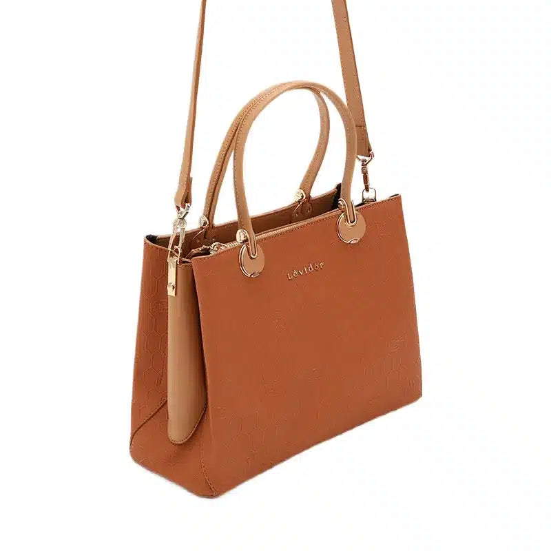 Women's Tan Medium Top Handle Tote Bag Ref 930013