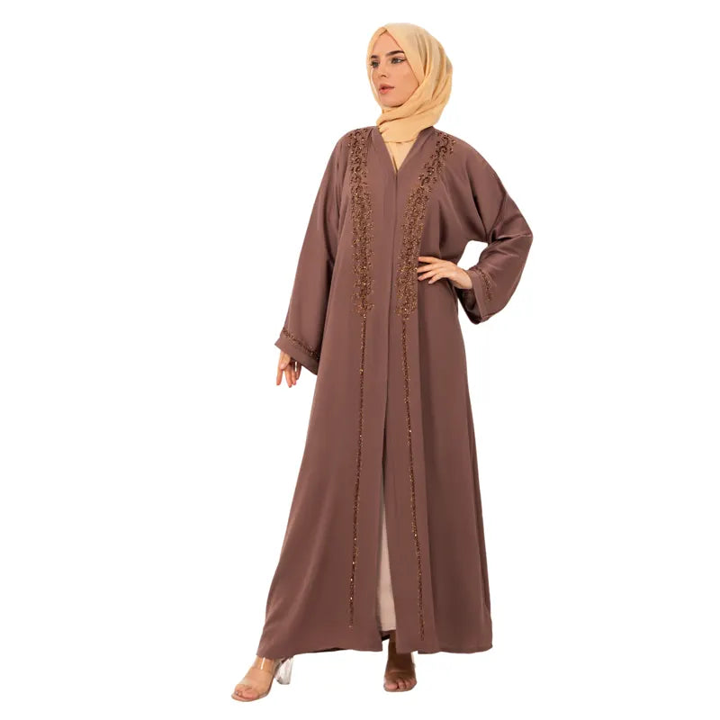 Luxury Light Brown Edition Buttoned Abaya