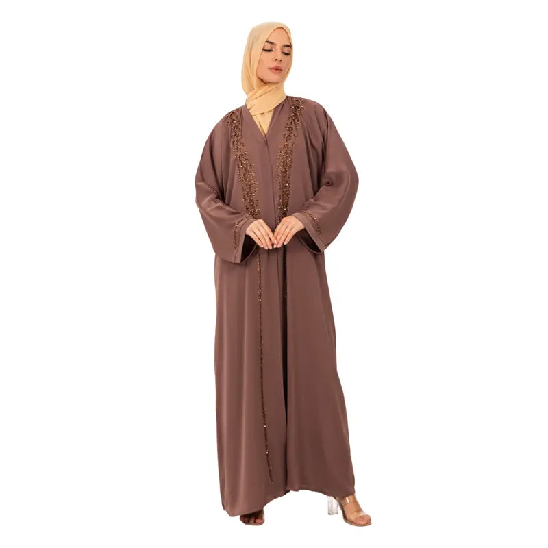 Luxury Light Brown Edition Buttoned Abaya