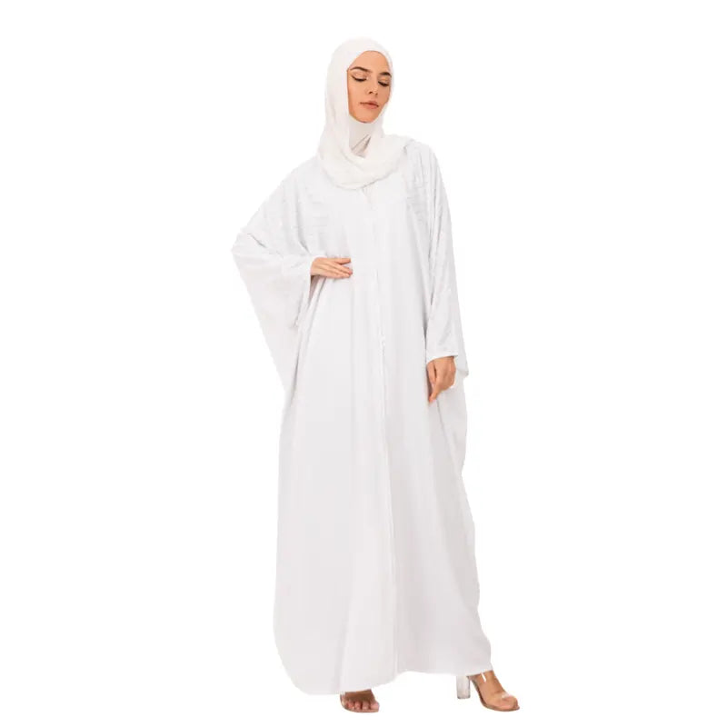 Elite Royal White Diamond Buttoned Batwing