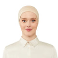 Women's Tie & Net Bone Light Gold Hijab Cap