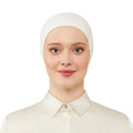 Women's Tie & Net Bone Pearl Hijab Cap