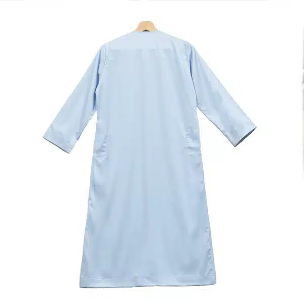 Kids Omani Baby Blue Satin Thobe ASB- K29 COL 8