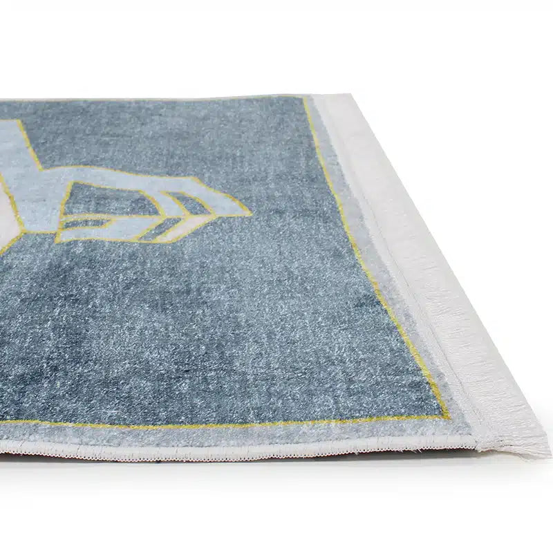 Thick Cotton Beige And Blue Prayer Mat HD4988-00