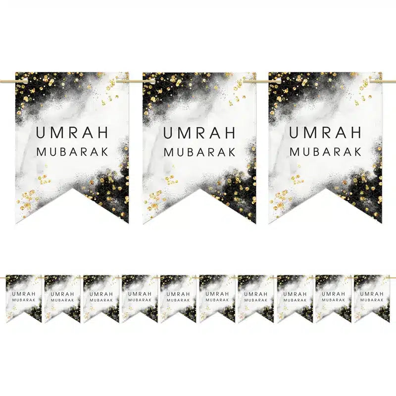 Umrah Mubarak Pennant Bunting for Decor