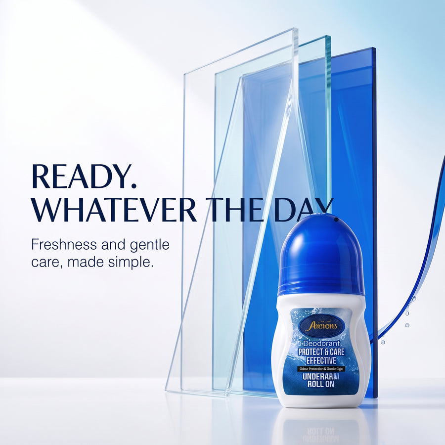 Protect & Care Blue Roll On Deodorant 50ml