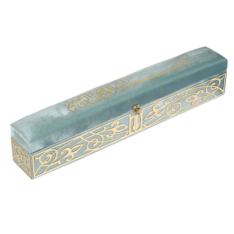 Baby Blue Velvet Plexi Prayer Gift Box 11002