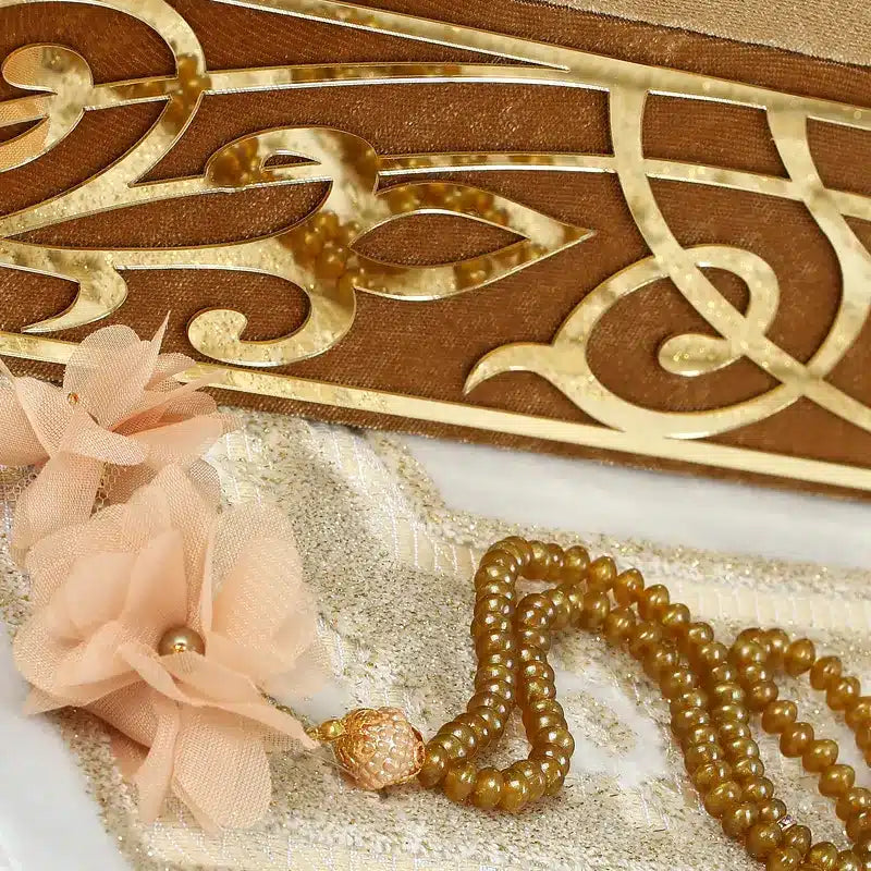 Gold Velvet Plexi Prayer Gift Box