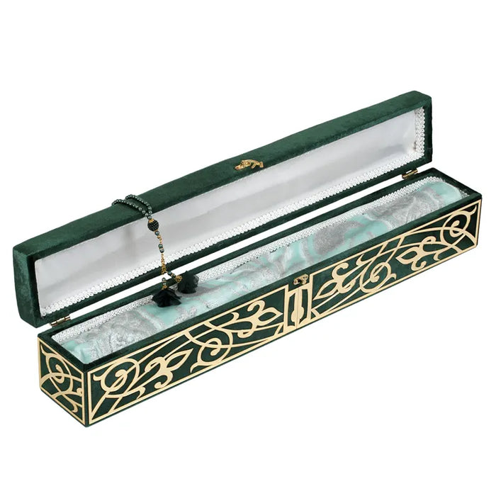 Green Velvet Plexi Prayer Gift Box 11002