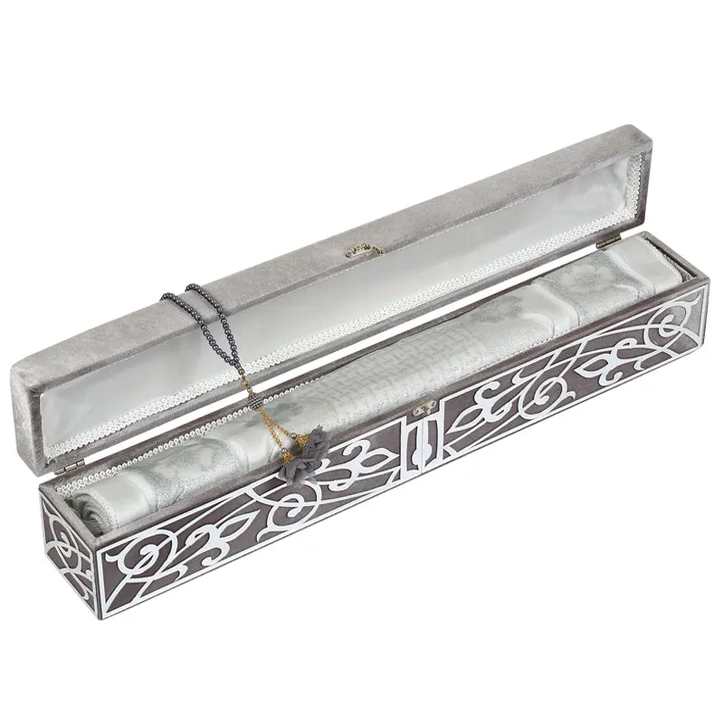 Grey Velvet Plexi Prayer Gift Box 11002