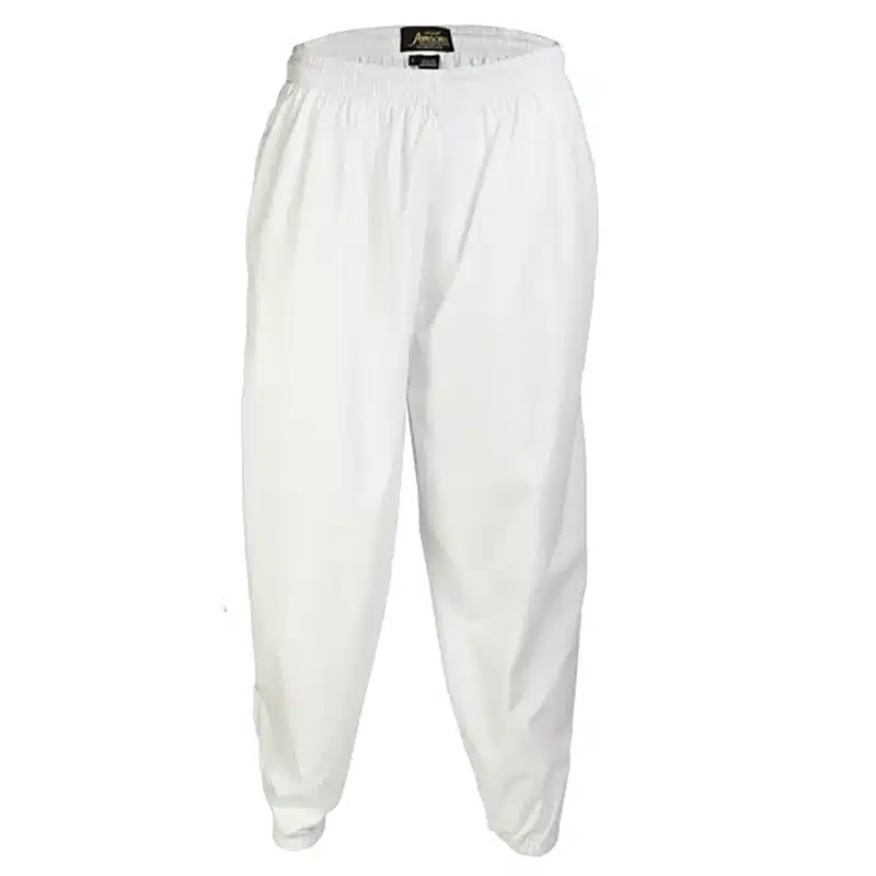 Men's White Cuffed Trousers 22