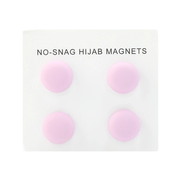 Light Pink Matte Hijab Scarf Magnets Pins