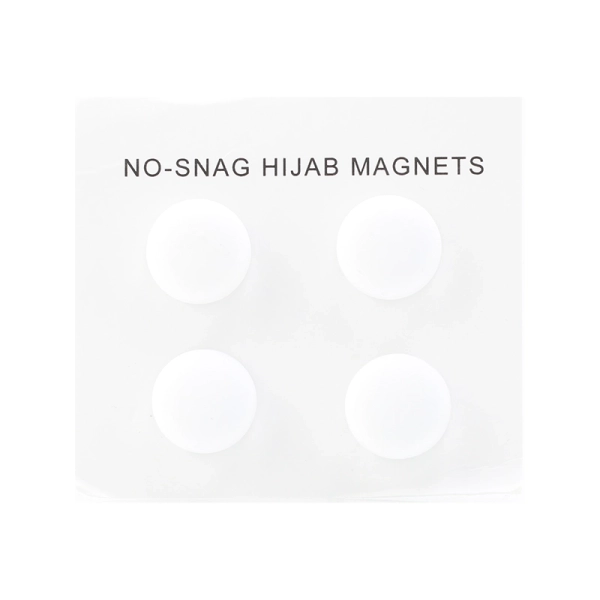 White Matte Hijab Scarf Magnets Pins