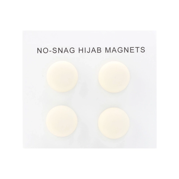 Light Cream Matte Hijab Scarf Magnets Pins