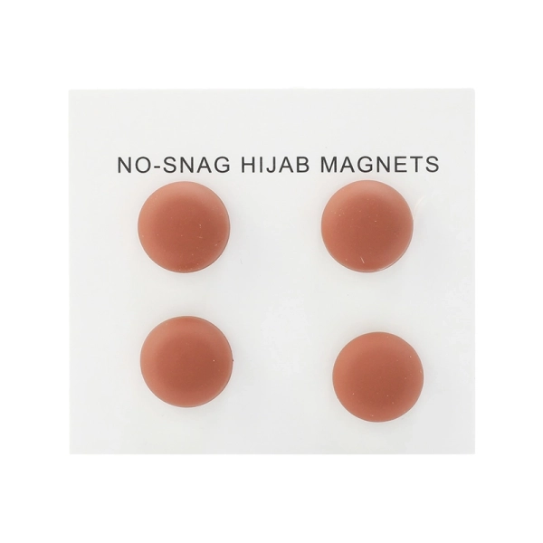 Coral Matte Hijab Scarf Magnets Pins