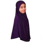 XL Size Muslim Girls Purple Hijab Scarf