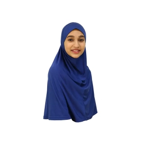 Large Size Muslim Girls Blue Hijab Scarf