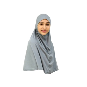 Large Size Light Grey Girls Hijab Scarf