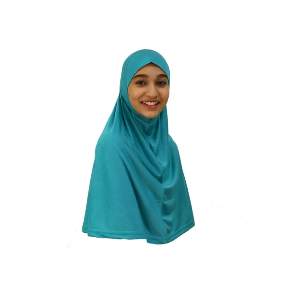 Large Size Muslim Girls Turquoise Hijab Scarf