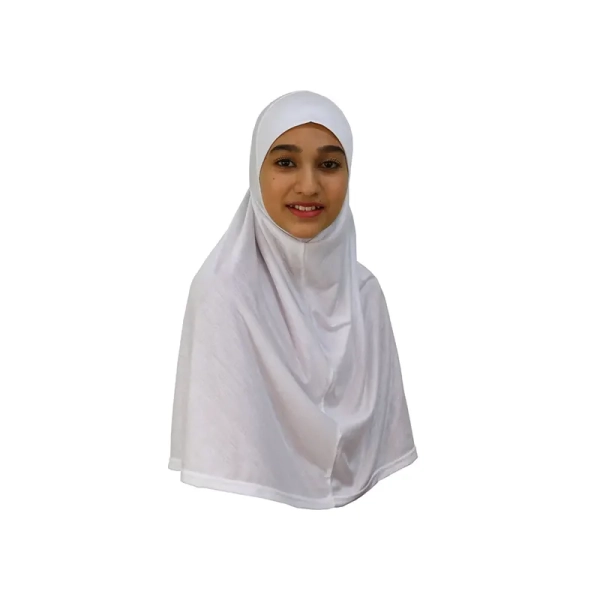 Large Size White Muslim Girls Hijab Scarf