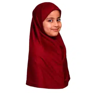 Maroon Girls Small Size Hijab Scarf