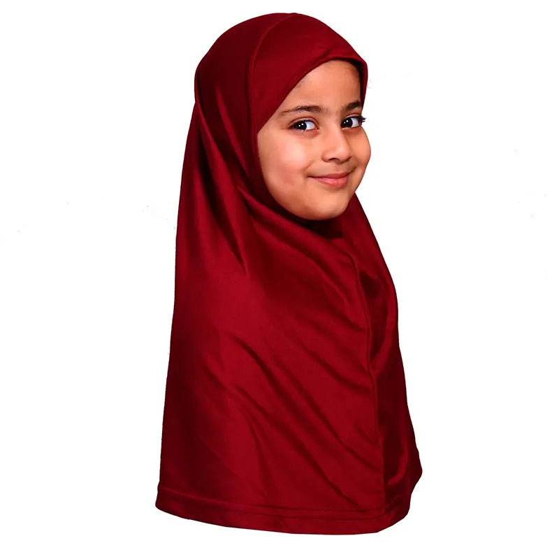 Maroon Girls Small Size Hijab Scarf