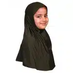 Small Size Muslim Girls Olive Hijab Scarf