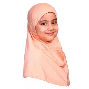 Small Size Peach Muslim Girls Hijab Scarf