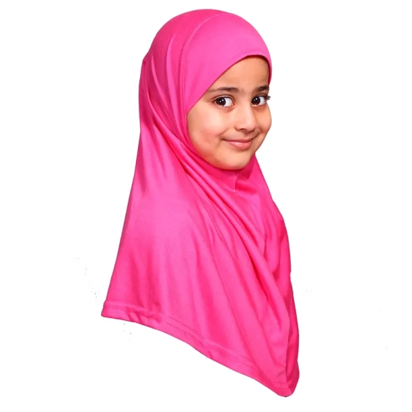 Bright Pink Small Size Girls Hijab Scarf