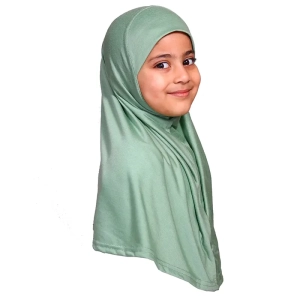 Small Size Muslim Girls Pistachio Hijab Scarf