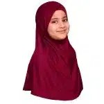 Maroon Muslim Girls Small Size Hijab Scarf