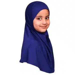 Small Size Navy Blue Girls Hijab Scarf