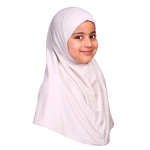 Silver Muslim Girls Small Size Hijab Scarf