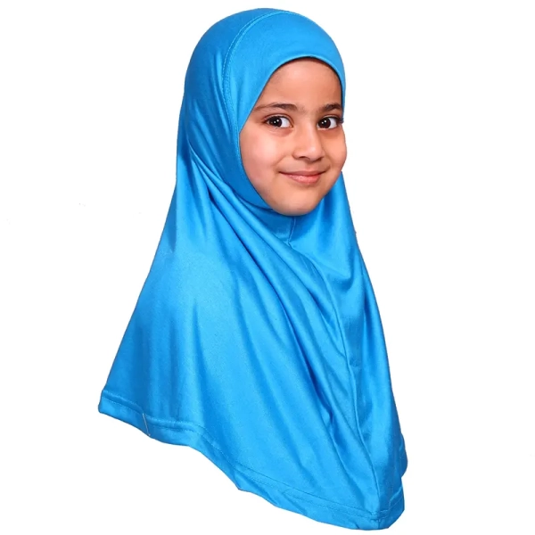 Sky Blue Girls Small Size Hijab Scarf