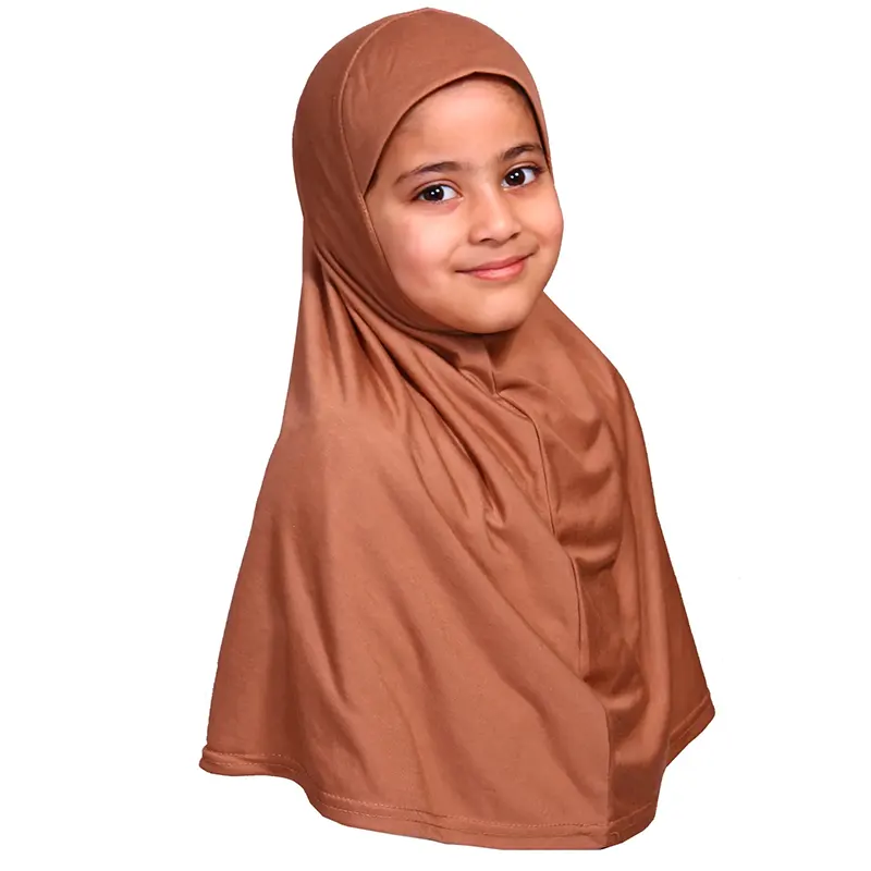 Small Size Brown Girls Hijab Scarf