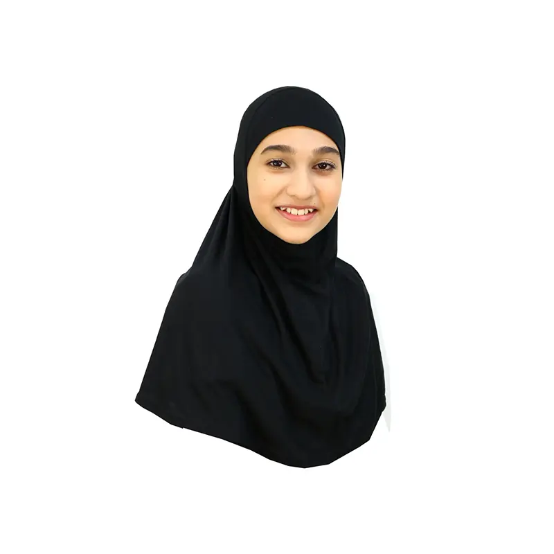 Medium Size Black Muslim Girls Hijab Scarf