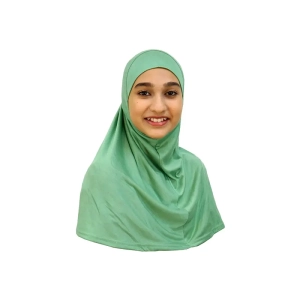 Pistachio Muslim Girls Medium Size Hijab Scarf