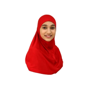 Red Girls Medium Size Hijab Scarf