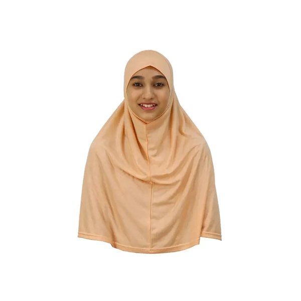 Peach Girls Hijab Large Size