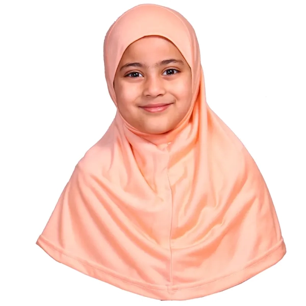 Peach Girls Hijab Small Size