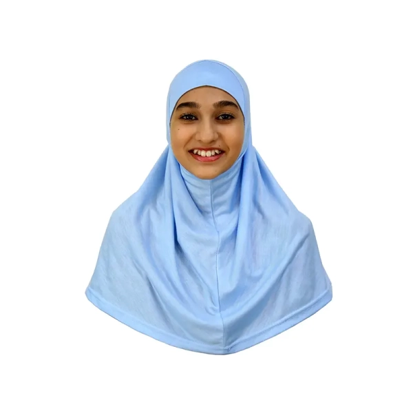 Baby Blue Girls Hijab Medium Size