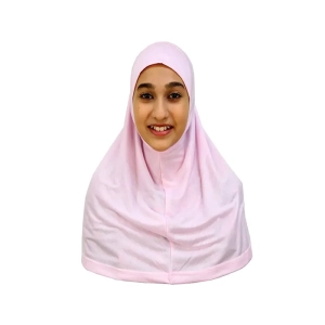 Light Pink Girls Hijab Medium Size