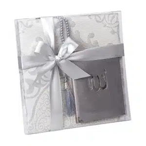 Grey Muslim Prayer Set Gift Box