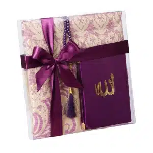 Purple Muslim Prayer Set Gift Box