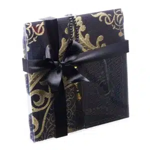 Black Textured Prayer Set Gift Islamic Box