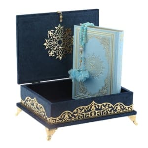 Blue Opulent Quran Gift Set Large Gift Box