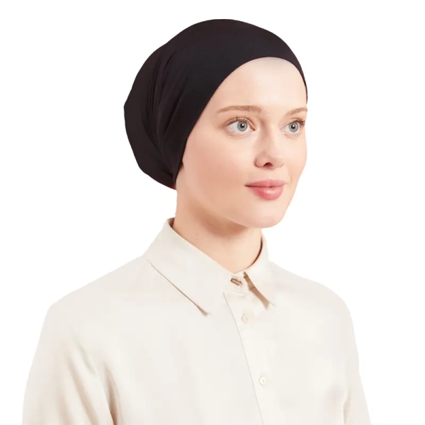 Black Loose Tube Undercap for Hijab